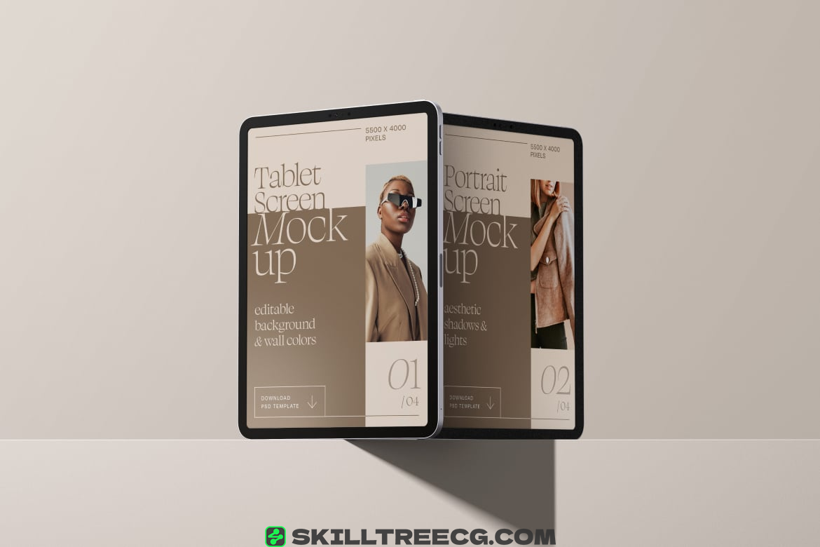 图片[5]-Vertical iPad Pro Screen Mockup Set（591349）-技能树